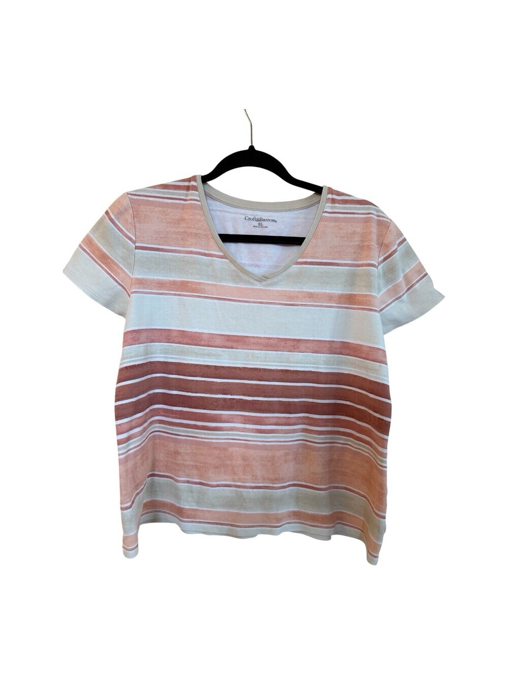 croft and barrow Shortsleeve Striped Shirt Sz. XL